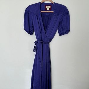 Anthropologie Silk Wrap Dress.